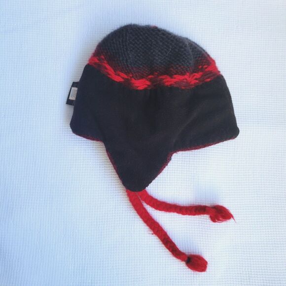 SHERPA ADVENTURE GEAR Tashi Wool Knit Beanie Hat OS Chullo Lined Gray Maroon Red - Picture 3 of 7